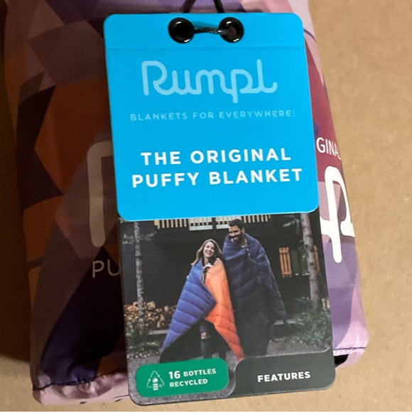 Kids Rumpl Jr Original Puffy Blanket Geo Rose 28”x40” - Picture 5 of 8